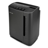Black Brondell Revive air purifier and humidifier from a side view