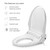 Brondell Swash DR802 bidet toilet seat opened from a side view