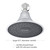 Brondell VivaSpring showerhead is a 6.5 inch diameter with 60 silicone nozzles