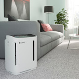 Brondell Revive air purifier and humidifier in a gray living room