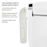 Swash DR801 Luxury Bidet Seat Side Arm Close Up view control panel