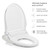 Swash DR801 Luxury Bidet Seat Left View featuring hybrid water heating system, warm air dryer, automatic deodorizer, heated seat, and illumination LED nightlight