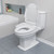 Brondell Swash SE400 bidet toilet seat side arm control installed on the toilet with the lid opened