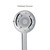 Close up of the Nebia Corre Four-Function Handshower Chrome with a white background