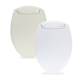 Brondell Lumawarm toilet seat available in biscuit or white colors