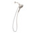 Side view of the Nebia Corre Four-Function Handshower Brushed Nickel with a white background