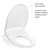 T22 bidet toilet seat includes a soft-close seat, lid, and a ceramic-core heater that provides warm water.