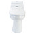 White Brondell Swash 1400 bidet toilet seat installed on a toilet with the lid closed from a front view in front of a white background